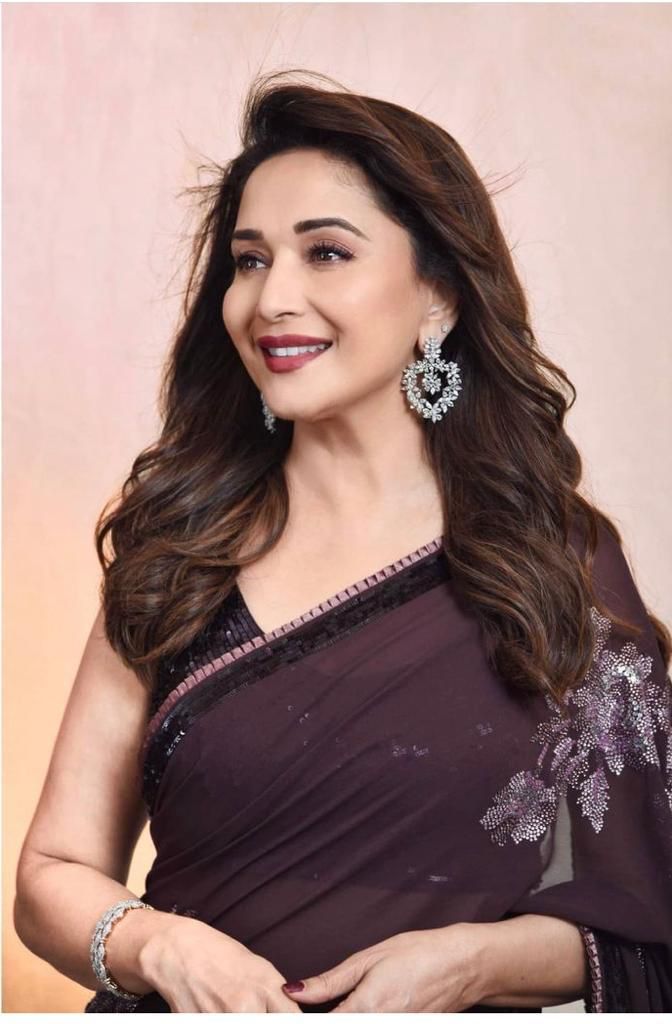 Madhuri Dixit Designer Georgette Party Wear Sarees